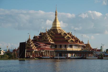 缅甸, 佛教, 寺, 亚洲, 建筑, 泰国, 寺庙大厦