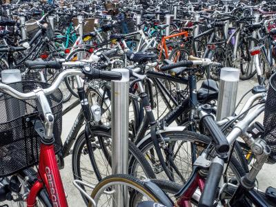 自行车, 自行车, 骑自行车的人, 停车, 停, 运输, 介质