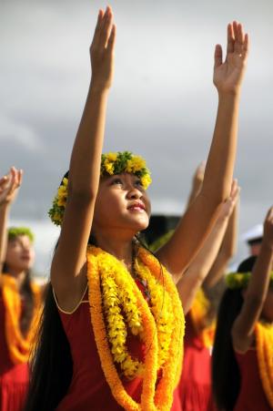 夏威夷, 舞蹈, 女孩, 女性, 呼啦, 岛屿, 年轻