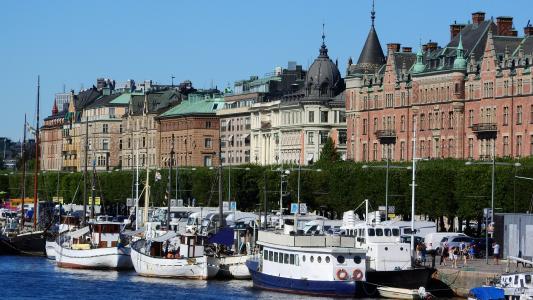 船舶, 湾, 端口, 瑞典, 斯德哥尔摩, 历史, 中心