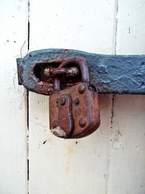 挂锁, 目标, 木材, 门, 输入, 老, 旧门