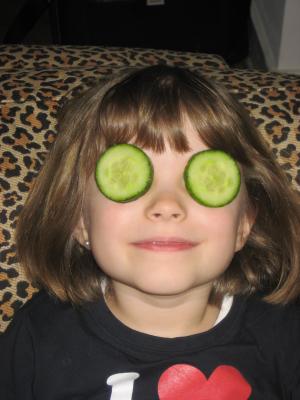 黄瓜, 面具, 儿童, 脸上, 孩子们的眼睛, 隐藏, 戏剧