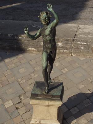 雕像, 铜, 老, 庞贝城, 那不勒斯, 意大利