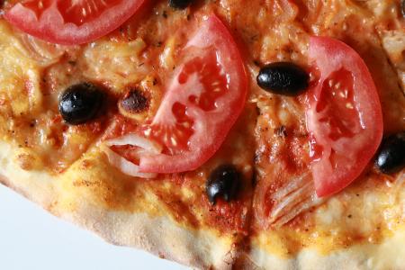 比萨饼, 番茄, 橄榄, 意大利语, 一道菜, 吃, 顿饭