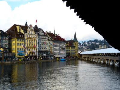 卢塞恩, 瑞士, 教堂桥, 旧城, 视图, 建筑, 欧洲