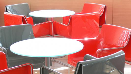 表, 椅子, farbenspiel, 休息, 美食, 座位, 红色