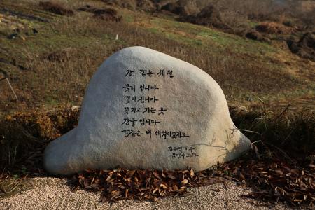 金永泽, 纪念碑, 自然, 石头