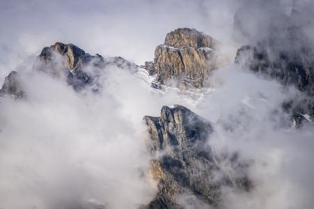山, 云计算, 景观, 雪, 自然, 多云, 阿尔卑斯山