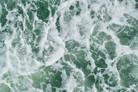 波, 请参见, 河, 海洋, 绿色, 白色, 漆器