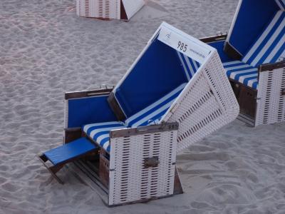 沙滩椅, 沙子, 叙尔特岛, 俱乐部, 海滩, 海, 假日