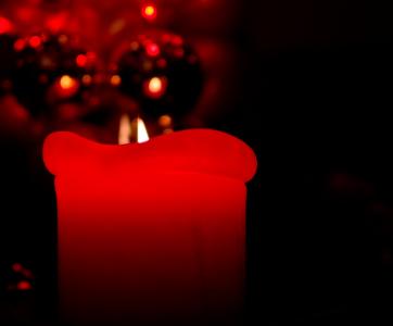 圣诞节, 蜡烛, 红色, 德科, romantsich, 沉默, abendstimmung