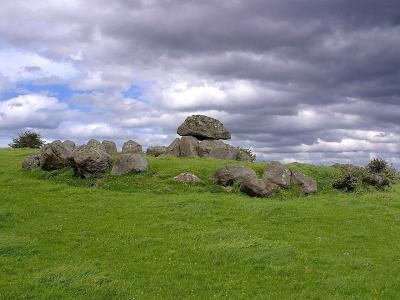 carrowmore, 墓, 一个, 爱尔兰, 石头, 岩石, 景观