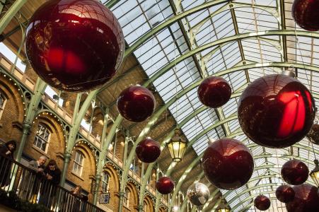 圣诞装饰品, 伦敦, 店铺装饰品, 圣诞球, 市场大厅, 圣诞节