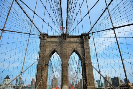布鲁克林大桥, 纽约, 纽约城, 曼哈顿, 建筑, 具有里程碑意义, 著名