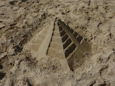 沙子, ferragosto, 海, 金字塔, 假日, 意大利