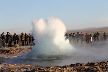 间歇泉, 水, 喷泉, 冰岛, strokkur, 感兴趣的地方, 火山喷发