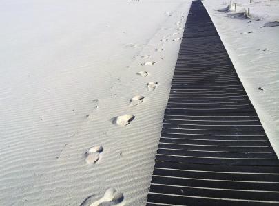 脚印, 沙子, 路径, 沙滩上的脚印, 自然, 户外