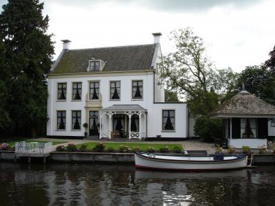 房屋, 水, 河, 支, 划船, 荷兰, 建筑