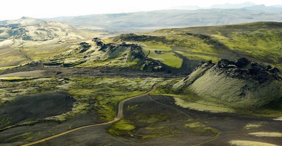 冰岛, 火山拉基, 泡沫, 熔岩跑道, 火山灰, 山, 自然