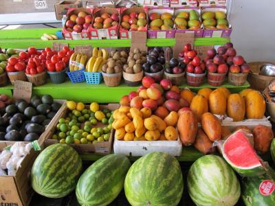 农民市场, 生产, 新鲜, 食品, 水果, 蔬菜, 城市