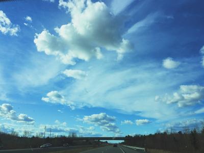 天空, 公路, 云计算, 景观, 旅程, 旅行, 道路