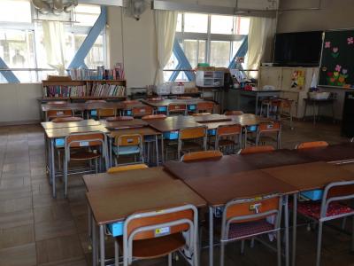 日本, 课堂, 学校, 教育, 表, 室内, 椅子
