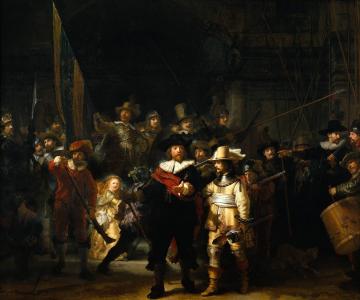 伦勃朗 van 1606年, 画家, 艺术家, 守夜, 油画, 帆布, 绘画