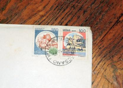 邮票, 信, 意大利, 里拉, 城堡