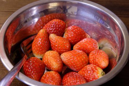 草莓, 水果, 碗里, 浆果, 新鲜水果, 红色, 甜