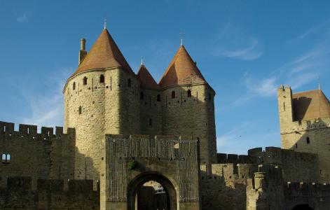 卡尔卡松, 法国, 中世纪城市, 城墙, 旅游