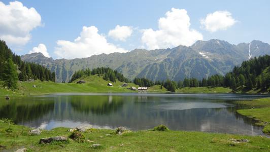 自然, bergsee, 高山, 水, 奥地利, schladminger tauern