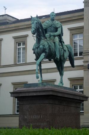 雕像, 威廉国王 i, 骑马雕像, 斯图加特, 美术博物馆