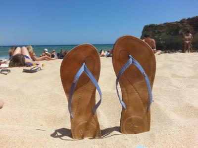 葡萄牙, 海滩, 拖鞋, 海岸, 沙子, 夏季, 海