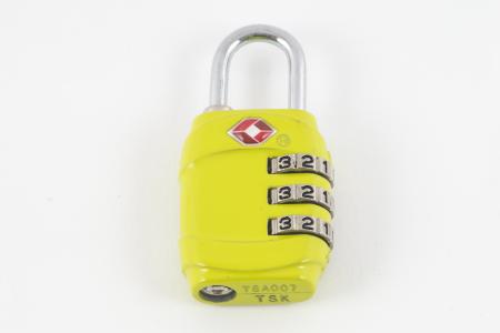 挂锁, 黄色, 锁, 密码锁, 颜色, 旅行, väsklås