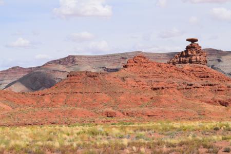 墨西哥帽子, 犹他州, 纳瓦霍语, 本机, 沙漠, 景观, 岩石