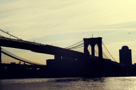 纽约城, 布鲁克林大桥, 纽约, 布鲁克林, 美国, 美国, 大苹果