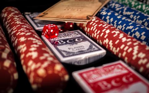 扑克, 二十一点, 赌场, 黑色, 红色, 供货商, 赌博