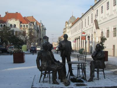 奥拉迪亚, 特兰西瓦尼亚, 罗马尼亚, crisana, 雕像, 纪念碑, 冬天