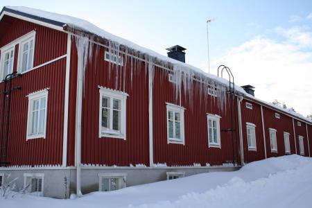 房子, 冰柱, 冬天, 雪, 冰, 弗罗斯特