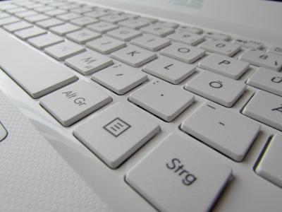 钥匙, 键盘, 笔记本电脑, 笔记本, ctrl, 白色, 电脑键盘