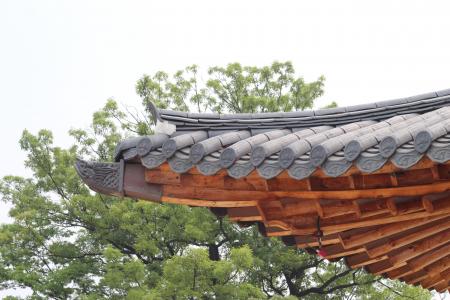 屋檐下, 宫殿, 大韩民国, 传统, 天空, 标志符号, 模式