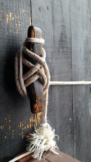 绳子, 结, 船领带, 回路, 紧, 绑, 木材