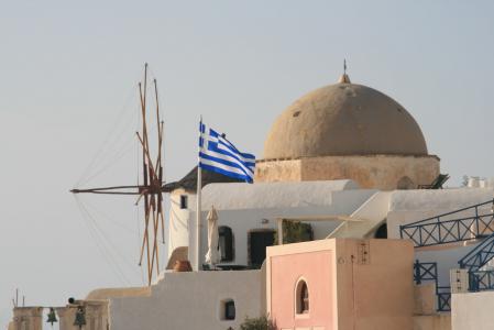 希腊, 圣托里尼岛, 基克拉泽斯, 建筑, 伊斯兰, 圆顶, 著名的地方