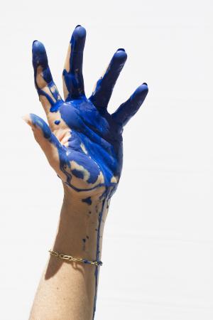 颜色, 蓝色, 绘画, 手, 人类的手, 人类身体的一部分, 人的手指