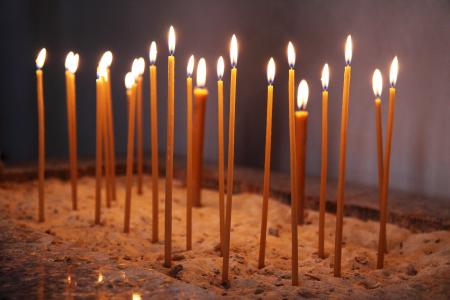 光明, 蜡烛, 蜡烛, 基督教, 圣诞节, 教会, 黑暗
