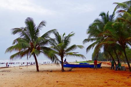 malpe 海滩, 阿拉伯海, 棕榈树, 沙滩, 美丽的海滩, 海滩, udupi