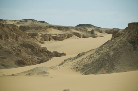 沙漠, 沙子, 埃及, 非洲, 热, 干, 沙丘