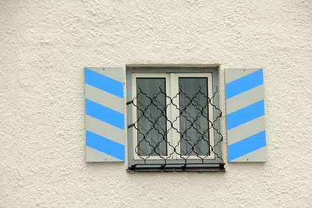 窗口, 条纹, 网格, 蓝色白色, 建筑, 立面, 墙-建筑特征