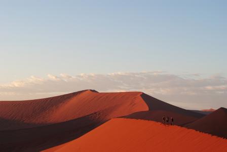 沙丘, sossuvlei, 纳米比亚, 非洲, 沙子, 国家公园, 日出
