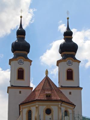建筑风格, 教会, 巴伐利亚, 洋葱圆顶, 炮塔, 尖塔, 塔尖